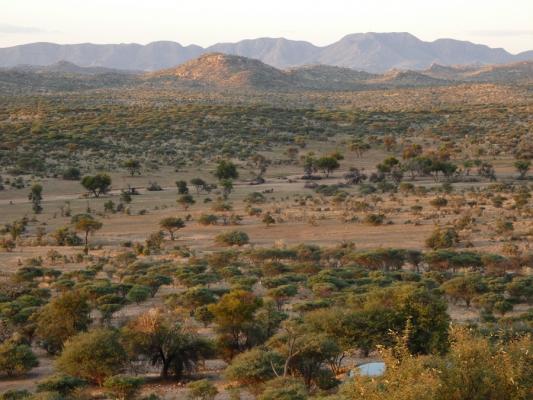 ​​​​Aussicht von der Goche Ganas Lodge in den Auas Bergen bei Windhoek