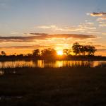 Botswana Safari - Sonnenuntergang im Okavango Delta