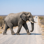 Elefant in der Etosha Pfanne in Namibia